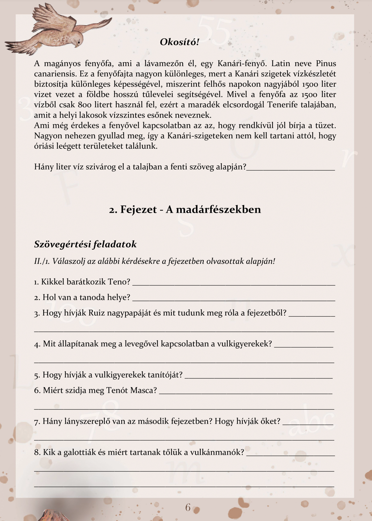 VULKÁNMANÓK I., OLVASÓNAPLÓ